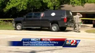 Artillery shell found at garage sale near DeLand
