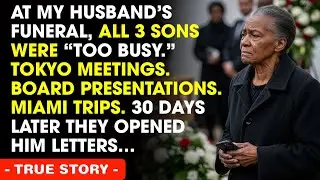 At My Husband's Funeral, All 3 Sons Were 'Too Busy'. 30 Days Later, They Opened Her Final Letters...