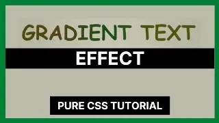 How to create Gradient Text Effect Using Only HTML & CSS - CodeWithTanmay