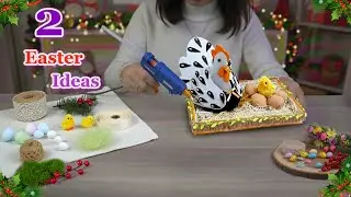 DIY 2 Easy Easter Decoration ideas from Simple ordinary materials | DIY Easy Easter craft idea 🐰6