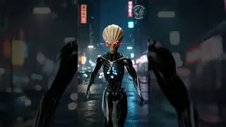 Alien Robot Abducted in Futuristic City #robot #alien #aiart