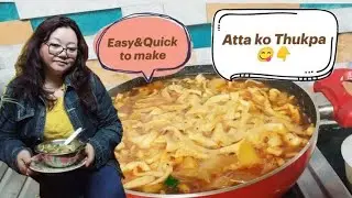 आटाको थुक्पा 😊👆/ with Leftover vegetables 