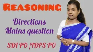 Reasoning mains question from Directions and Distances #sbi po # ibpspo #supremestarters