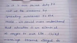 essay on child marriage