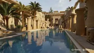 ANCIENT EGYPT SPHINX SWIMMING POOL