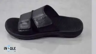 Vionic Orthaheel Jon Slide Black Orthotic Slides @TheInsoleStore.com