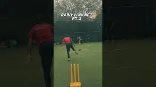 RAIN CHAOS Part 2! Cricket Gets INSANE on Wet Turf | #shorts #sports #turfcricket #rohitsharma