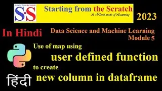 Use of map using user defined function to create  new column in data frame || DS and ML || Module 5