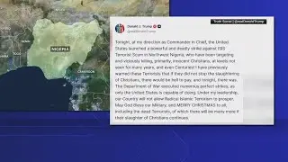 Trump says US struck Islamic State targets in Nigeria after group targeted Christians