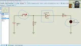 NOT gate in practical circuit (Proteus simulation)