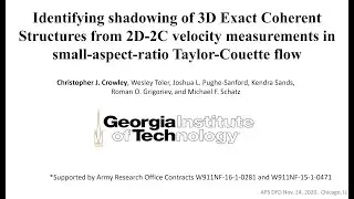 Crowley et al., APS DFD 2020 presentation