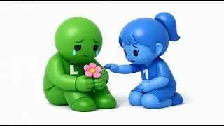 Green L Man and Blue Number 1 Girl - Sora 2 AI (USA)