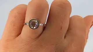 Lab Grown Diamond Ring, White Gold Engagement Ring, Bezel Set Ring, Rose Cut Diamond Ring