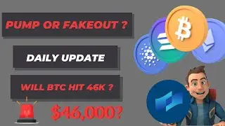 WILL BITCOIN HIT 46K? | PUMP OR FAKEOUT ? |  ETH,SOL,ADA,COTI Buying zones