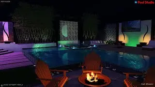 Zen Backyard with Infinity Edge Pool and Spa