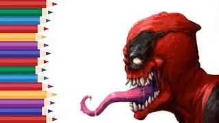 Venom coloring | how to color| venom coloring| Action character coloring| kids coloring fun