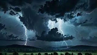 ⚠ WARNING ❗ Violent Thunder, Heavy Thunderstorm Sounds | Rain with Lightning for Relaxing & Sleeping