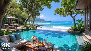 Peaceful Seaside Morning Ambience 🌊 Sweet Bossa Nova Jazz & Ocean Waves Sound for Relaxing Moments