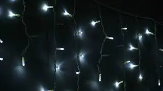 Гирлянда Бахрома 4.8х0.6 м., 175 LED, холодный белый, белый провод, с защитным колпачком. 10-3698.