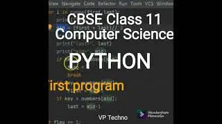Class 11 Computer science | PYTHON #shorts #python  #cbse