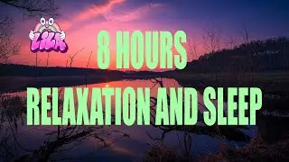 8 HOURS PINK NOISE WITH LIGHT MUSIC 🎵 HELPS RELAX AND SLEEP♡