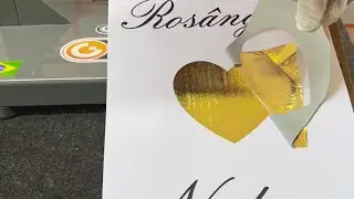 Como personalizar convite de casamento na maquina transfer giro 360