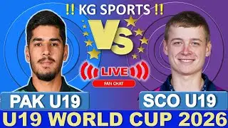 🔴Pakistan Vs Scotland U19 Live | Pak Vs Sco | Live Scores & Commentary | U19 World Cup