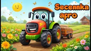Tractor Song for Toddlers 🚜🎶 | Песенка про ТРАКТОР | Cartoon Farm Vehicles for Kids