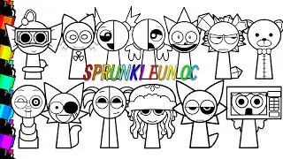 SPRUNKI New Coloring Pages | How to Color Sprunki OC, Pyramixed, Retake 🎵 | SPRUNKI coloring song