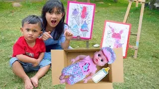 AZAM SALSA MENEMUKAN BONEKA BAYI 😭 SAAT MEWARNAI