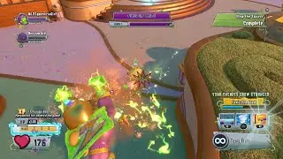 Plants vs Zombies GW2 Toxic Brainz Graveyard Ops Time Park Multiplayer Ops Part 2