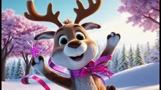 Reindeer Ribbon Wiggle Walk | English Nursery Rhyme | Kids Songs | Baby Music