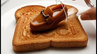 Cosmetic brands printed on toast, ASMR compilation | Strangely satisfying brands (4K, no talking)