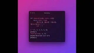 reverse the array in python #coding