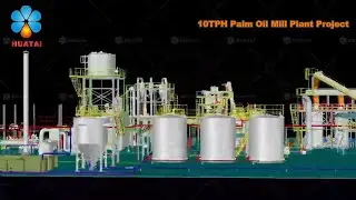 10TPH palm oil production line ,palm oil milling plant 3D animation (2025 New Edition)