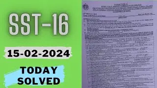 SST Solved Paper Today 15 February 2024 Secondary School Teacher solved paper spsc General Category