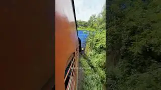 12133 Mangaluru express KR ROCKET 🚀 WITH LHB TRACK SOUND With greenery beauty of Konkan and tunnel