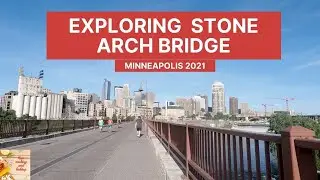 4K Walking Tour through Stone Arch Bridge ASMR |Morning Walking with Realsound | Minneapolis diaries