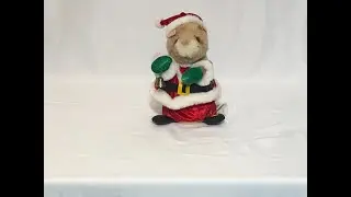 Hard to find! Gemmy Dancing Animated Plush Hamster Santa-See Video!