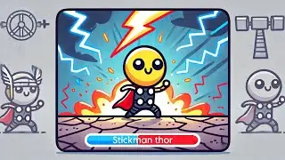 Stickman Thor animation | Drawing animation