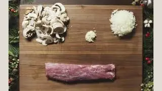 СВИНИНА &laquo;ВЕЛЛИНГТОН&raquo; С ЛУКОМ И ГРИБАМИ ПО РЕЦЕПТУ &laquo;АДСКОЙ КУХНИ&raquo;