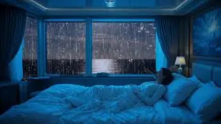 Rain Sounds on Ocean View Cabin for Deep Sleep & Relaxation
