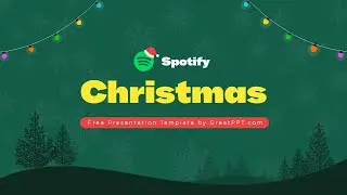 Free Spotify Christmas Playlist PowerPoint Template by GreatPPT