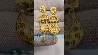 light weight gold Earrings set design ❤️😍💞 #gold #jewellery #wedding #necklace #beautiful #trending