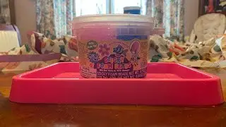 Mixing Up 2 Colors Of Blue And Pink of Sticky Foam Beads Smoothie