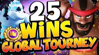 GLOBAL TOURNAMENT 25 WINS with 2.8 HOG CYCLE! - CLASH ROYALE