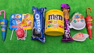 ASMR Most Popular Candys / some lots of colorful rainbow lollipop candy / unpacking chocolate eat