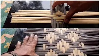 Cara / tutorial membuat anyaman bambu || WOOVEN BAMBOO