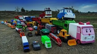🚜 KEREN!! Truk Oleng Panjang Bongkar Mainan Mobil Mobilan Loader Mobil Polisi Truk Mixer Excavator🚛