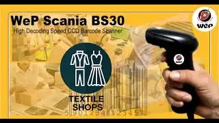 WeP Scania BS30 | Barcode Scanner with USB Cable | Barcode Reader Retail Billing Printer